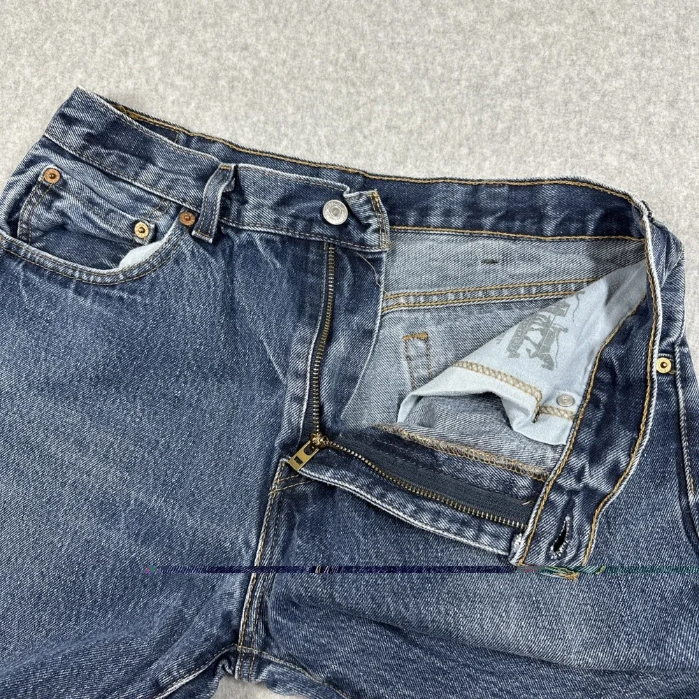 Levis 517 Bootcut Denim Jeans Men's 32x34 Blue Medium Wash Fade